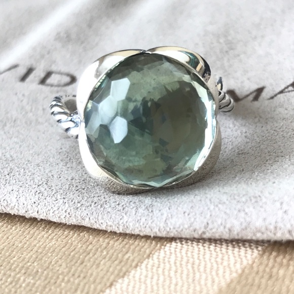 SOLD!!!.David Yurman Prasiolite Continuance Ring - Picture 1 of 7